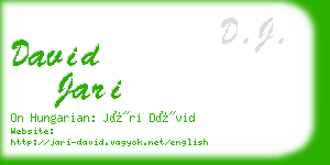 david jari business card